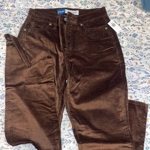 Brown and soft material high waisted *never worn old navy pants size 2